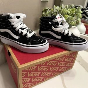 Kids Black Vans size 10.5